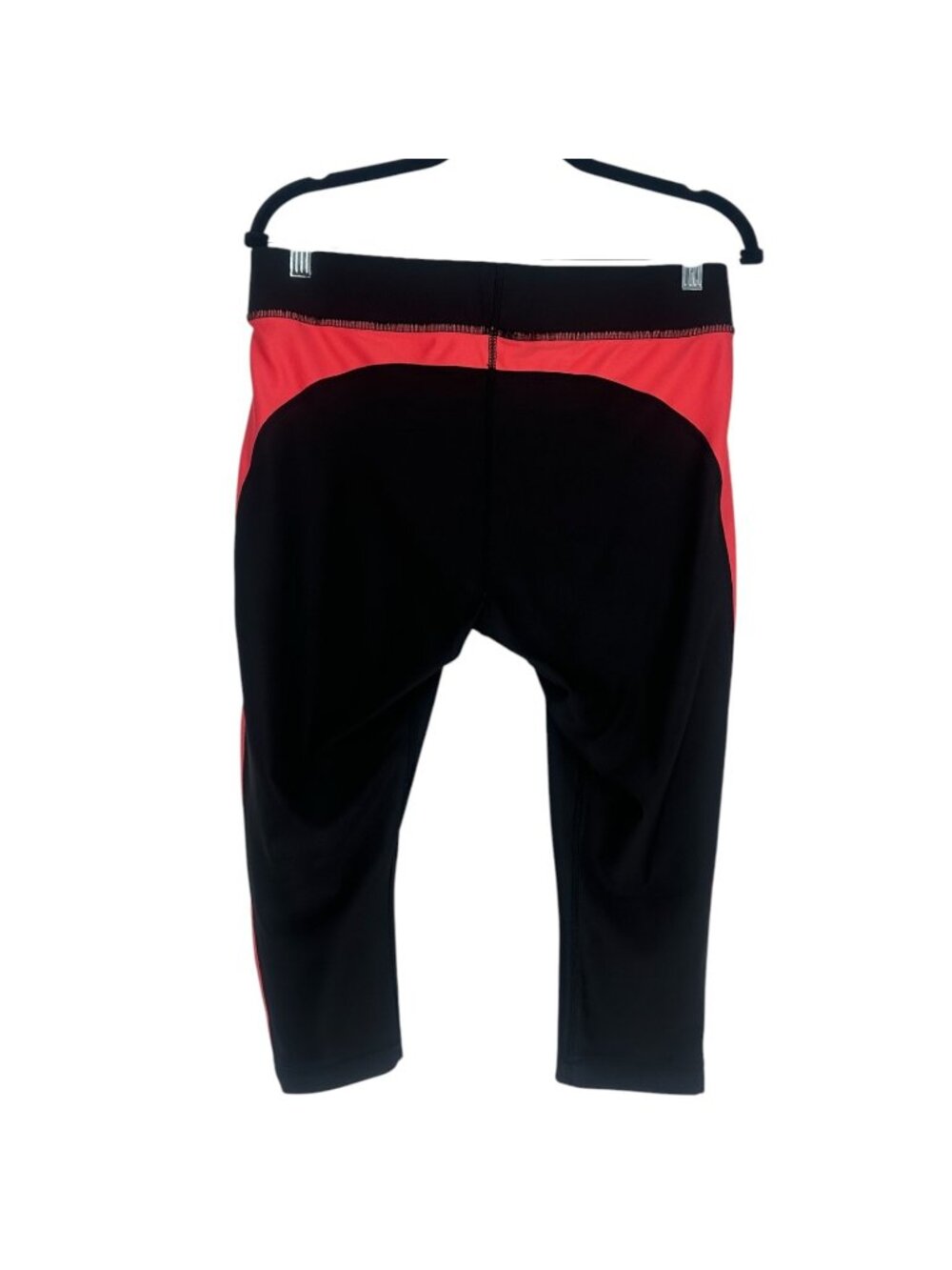 Under Armour HeatGear Compression Capri Leggings XL Black Coral Pink Cropped - Picture 2 of 8